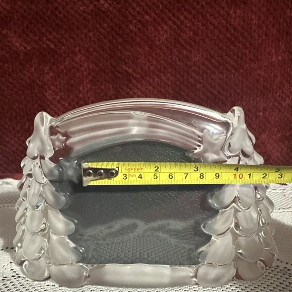 Mikasa Crystal Christmas Picture Frame, "Winter Star". Clear With Frosted Trees. - Picture 11 of 13